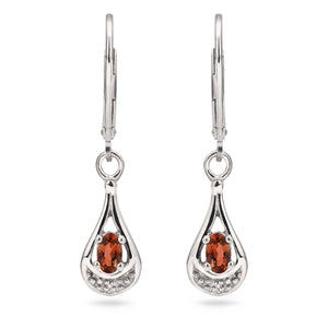Par de Brinco em Prata 925 com Andalusite e Diamantes