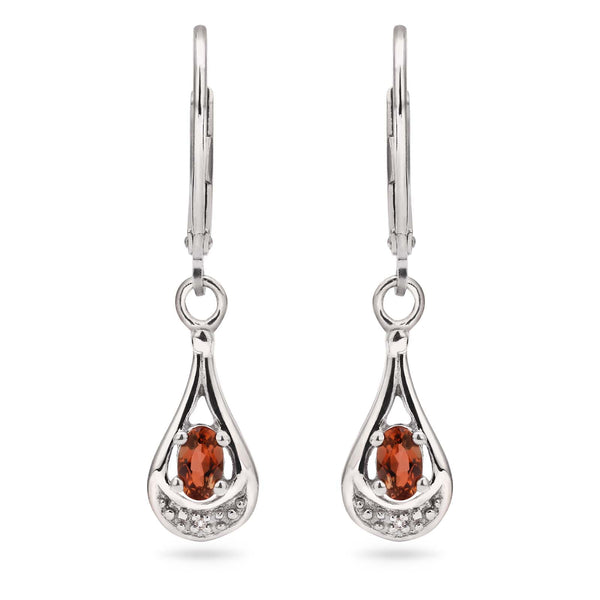 Par de Brinco em Prata 925 com Andalusite e Diamantes