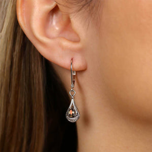 Par de Brinco em Prata 925 com Andalusite e Diamantes