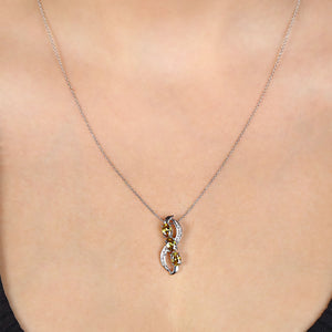 Pingente em Prata 925 com Esfene e Diamantes