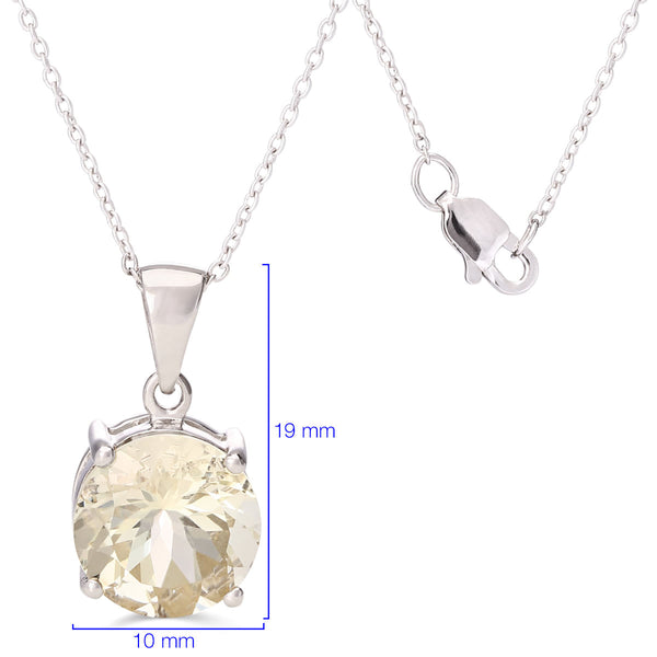 Pingente em Prata 925 com Scapolite Amarela
