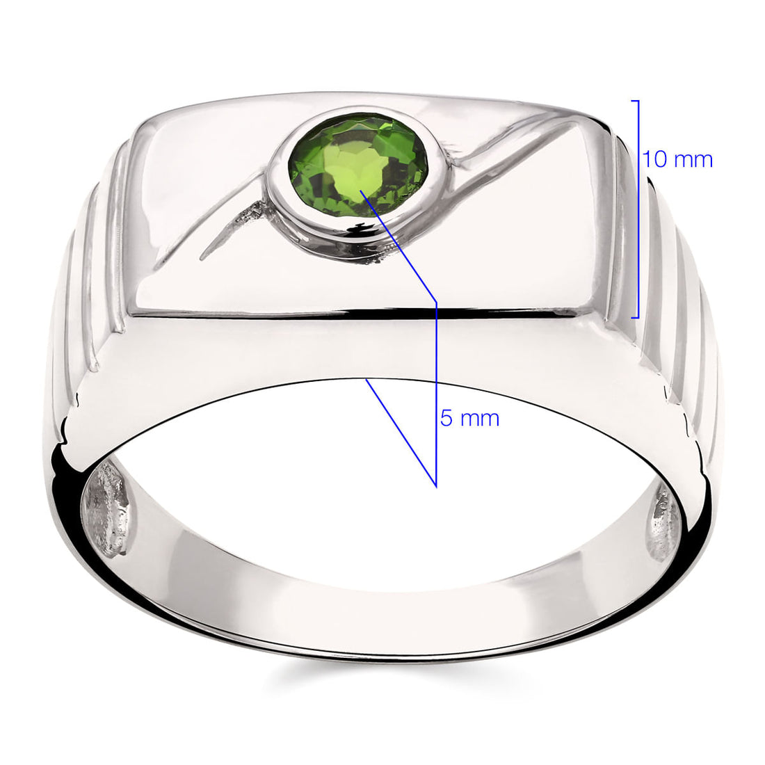 Anel em Prata 925 com Chromediopside