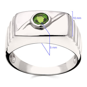 Anel em Prata 925 com Chromediopside