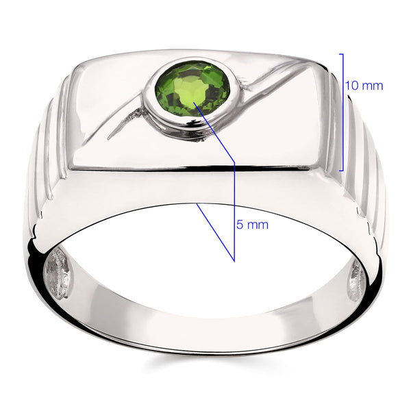 Anel em Prata 925 com Chromediopside