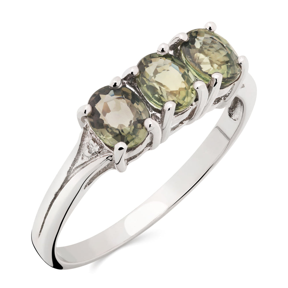 Anel em Prata 925 com Safiras Change Colour e Diamantes