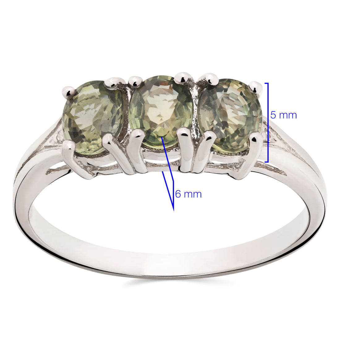 Anel em Prata 925 com Safiras Change Colour e Diamantes