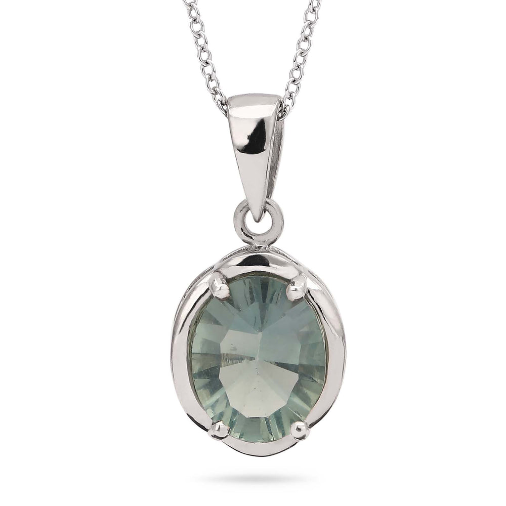 Pingente em Prata 925 com Fluorita Verde