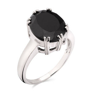 Anel em Prata 925 com Black Spinel