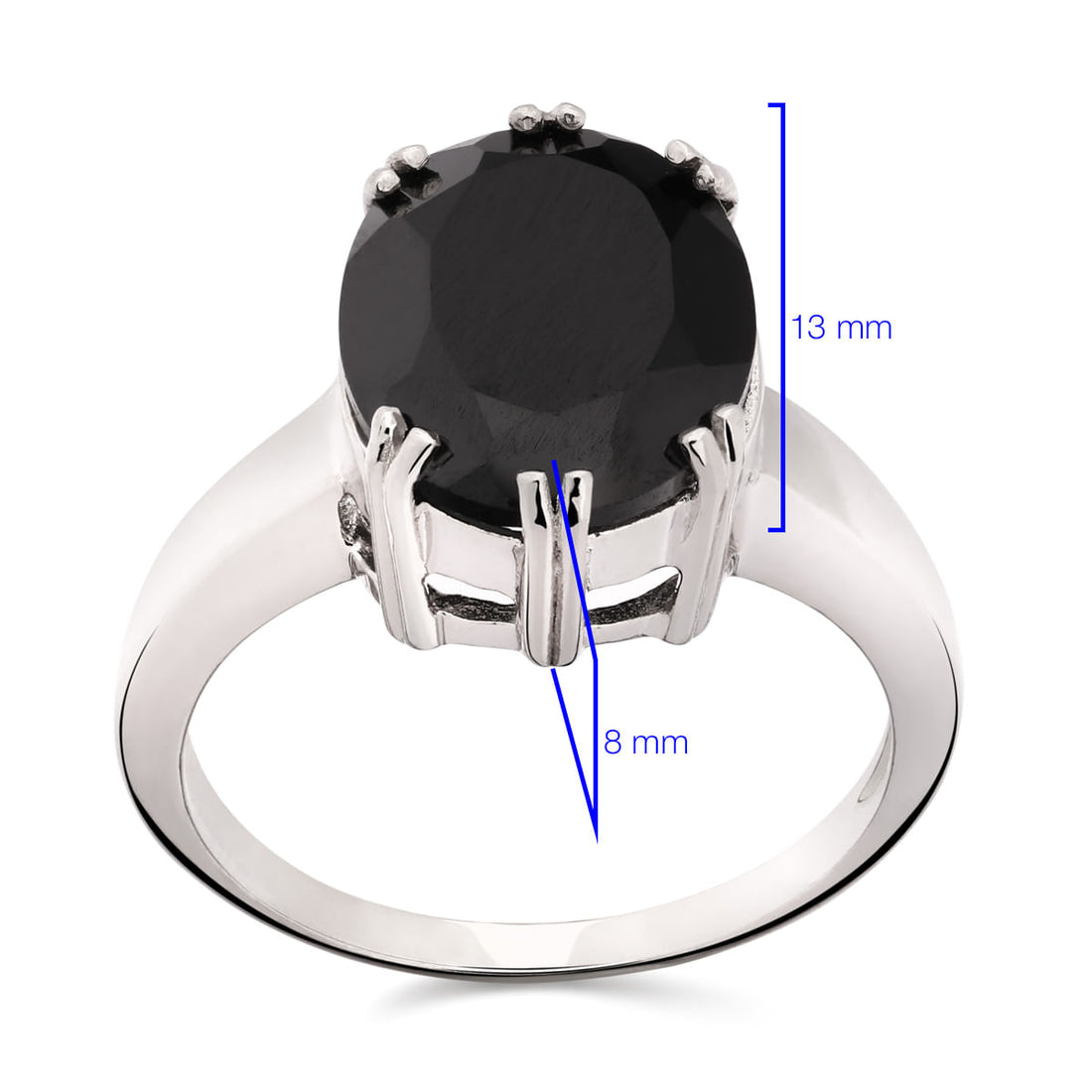 Anel em Prata 925 com Black Spinel