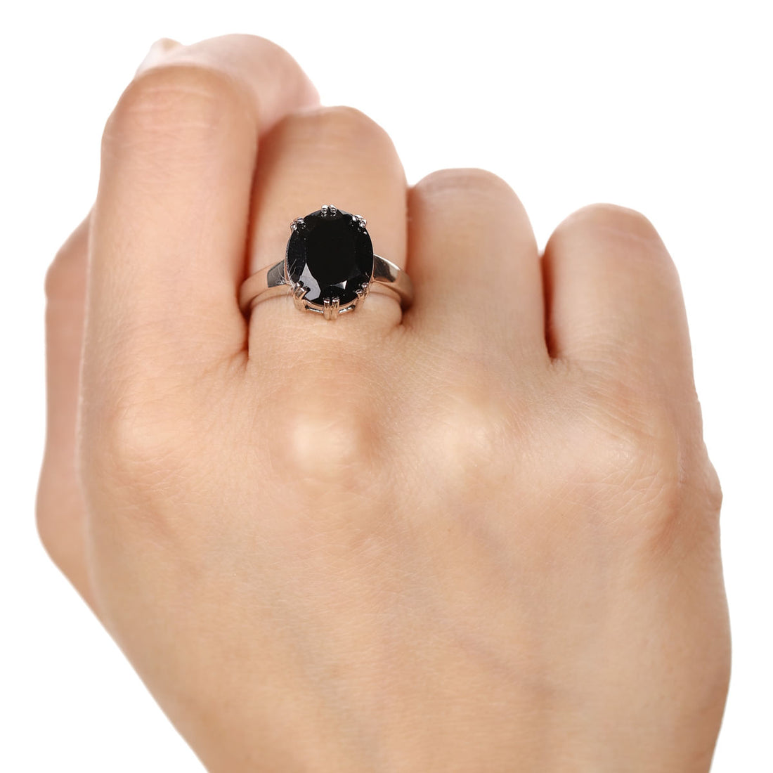 Anel em Prata 925 com Black Spinel