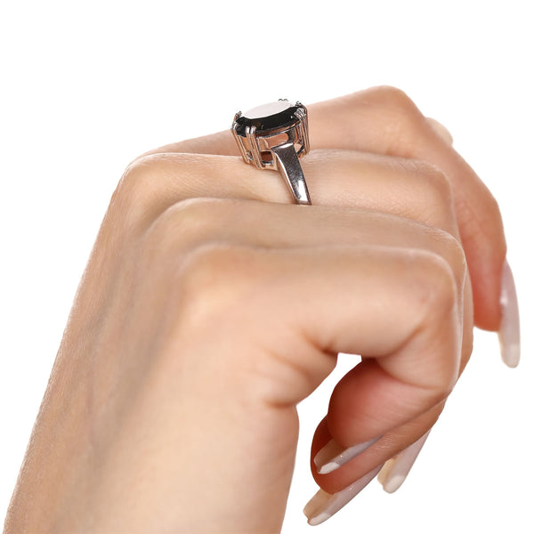 Anel em Prata 925 com Black Spinel