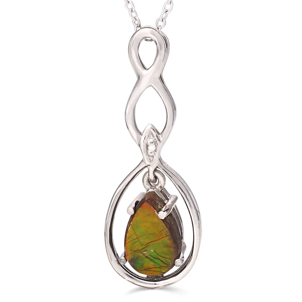 Pingente em Prata 925 com Amolite e Diamante