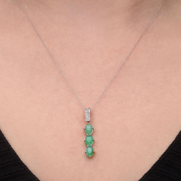 Pingente em Prata 925 De Crisopala  e Diamantes