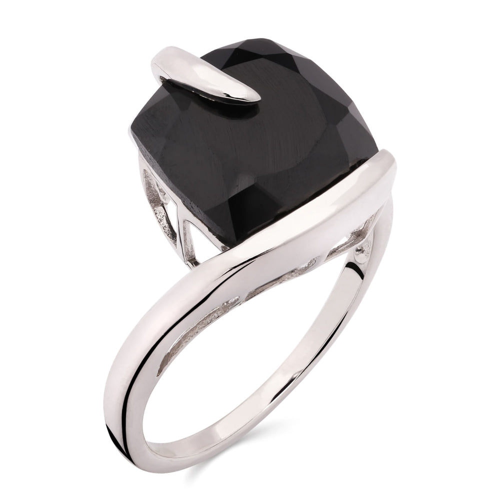 Anel em Prata 925 com Black Spinel