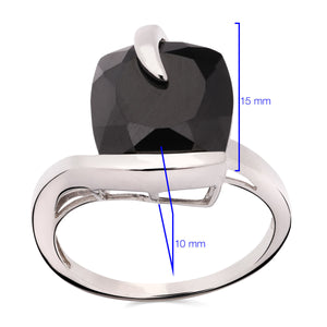 Anel em Prata 925 com Black Spinel
