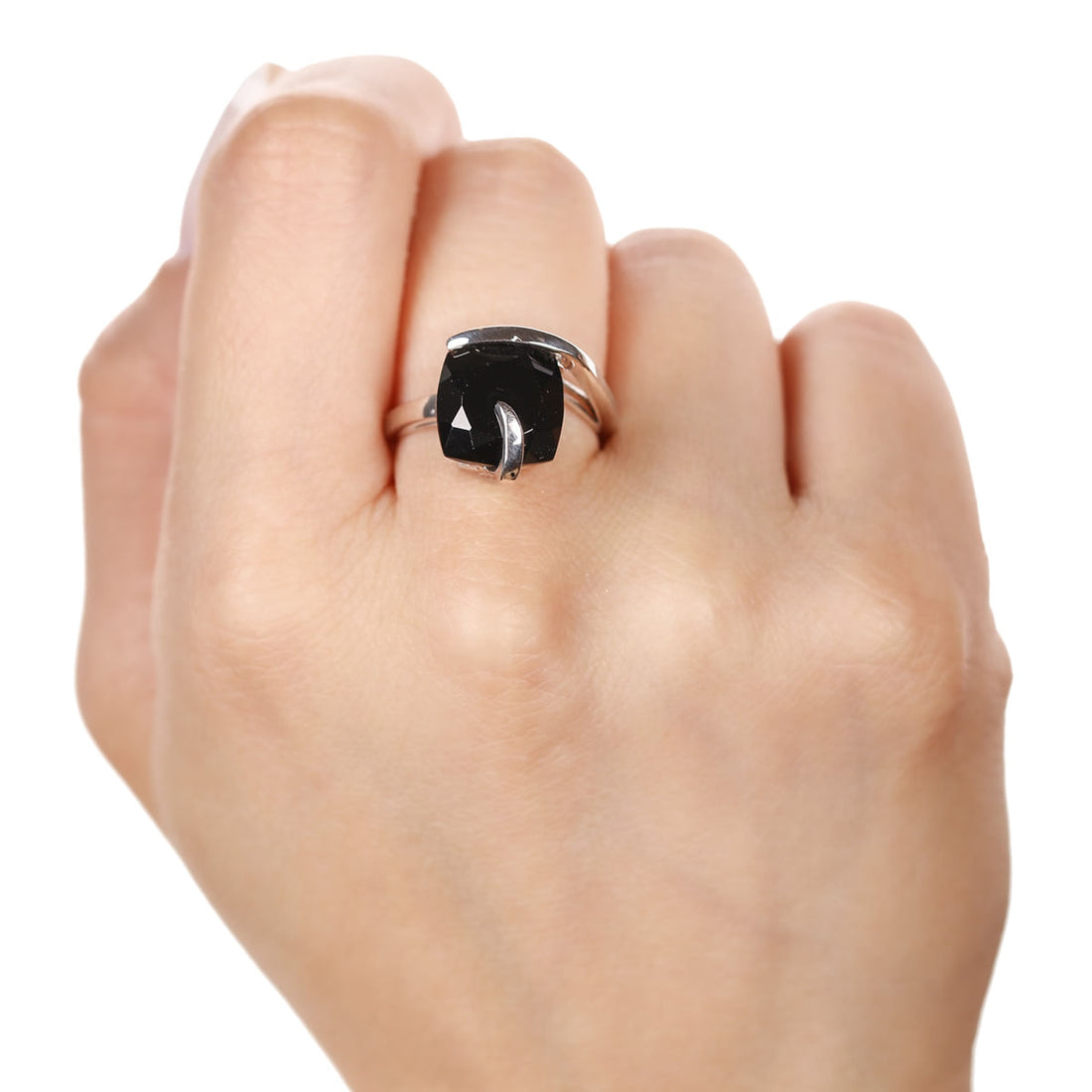 Anel em Prata 925 com Black Spinel