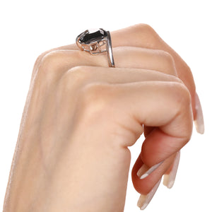 Anel em Prata 925 com Black Spinel