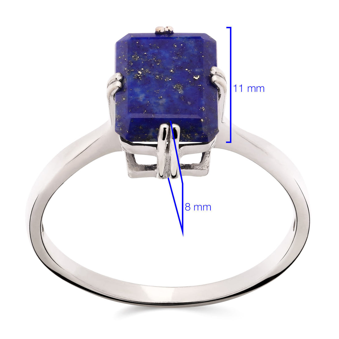 Anel em Prata 925 com Lapis Lazulle