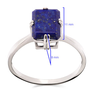 Anel em Prata 925 com Lapis Lazulle