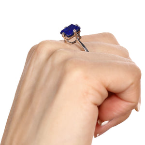 Anel em Prata 925 com Lapis Lazulle