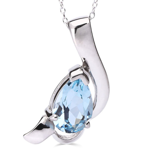 Pingente em Prata 925 com Topázio Sky Blue