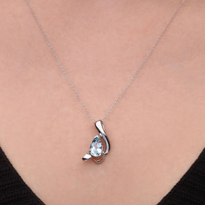 Pingente em Prata 925 com Topázio Sky Blue