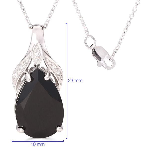 Pingente em Prata 925 com Black Spinel