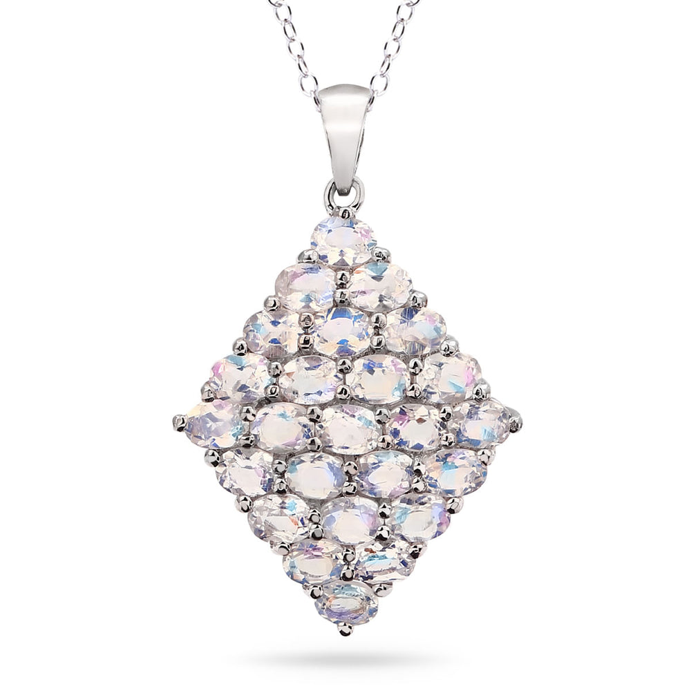 Pingente em Prata 925 com Pedra da Lua Aprox. 3,47 cts