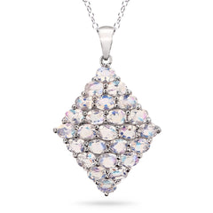 Pingente em Prata 925 com Pedra da Lua Aprox. 3,47 cts