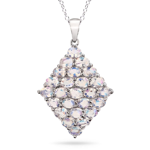 Pingente em Prata 925 com Pedra da Lua Aprox. 3,47 cts