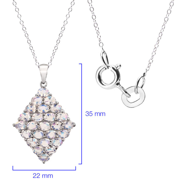 Pingente em Prata 925 com Pedra da Lua Aprox. 3,47 cts