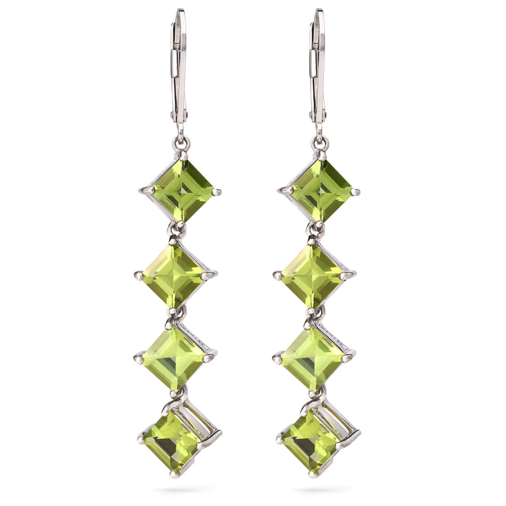 Par de Brincos em Prata 925 com Peridotos