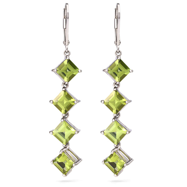 Par de Brincos em Prata 925 com Peridotos