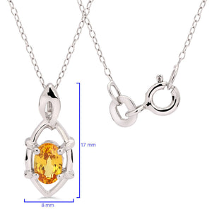 Conjunto em Prata 925 com Safira Amarela