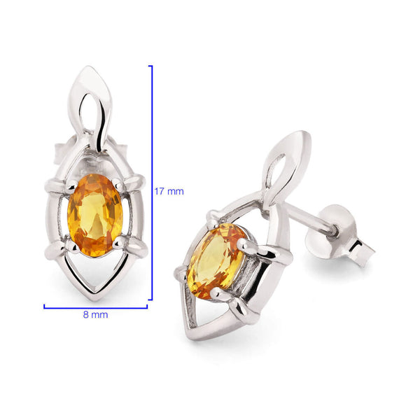 Conjunto em Prata 925 com Safira Amarela