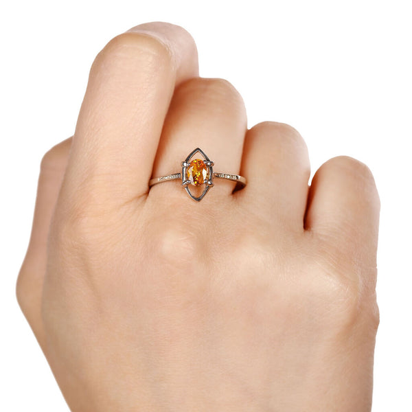 Conjunto em Prata 925 com Safira Amarela