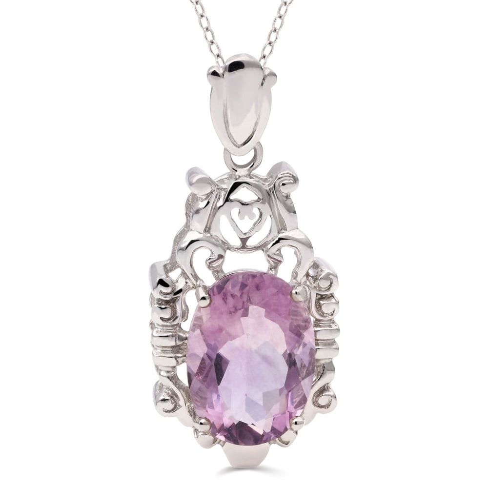 Pingente em Prata 925 com Fluorita Oval