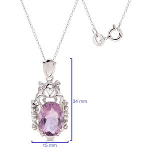 Pingente em Prata 925 com Fluorita Oval