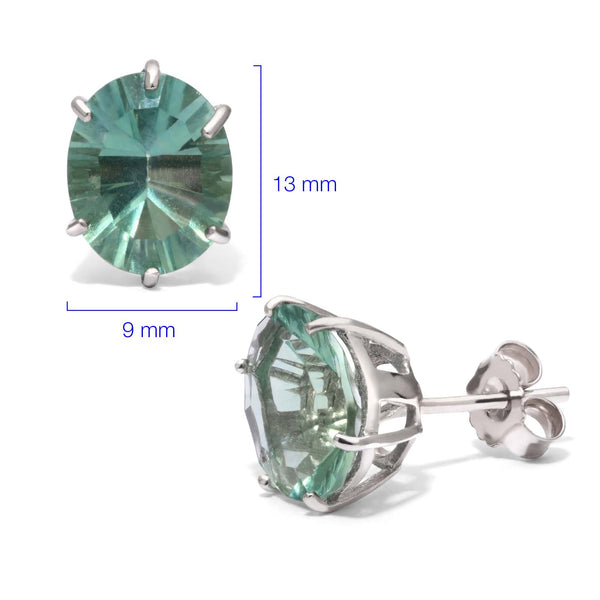Anel Brinco e Pingente de Prata com Fluorite Verde e Topazios Brancos Aprox. 11 cts
