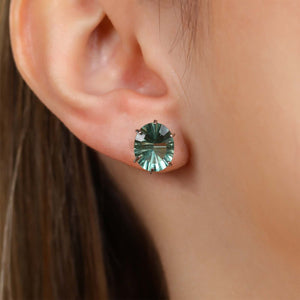Anel Brinco e Pingente de Prata com Fluorite Verde e Topazios Brancos Aprox. 11 cts
