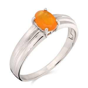 Anel em Prata 925 Cornalina Oval