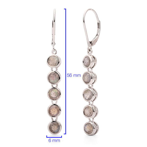 Par de Brinco em Prata 925 com Espectrolite