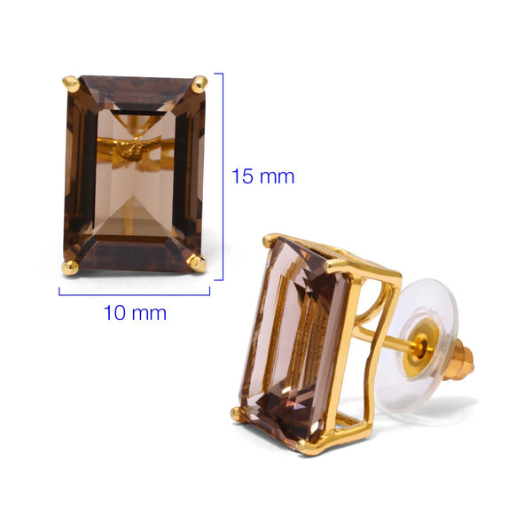 Anel, Brinco e Pingente de Prata Gota com Quartzos Smokes e Diamantes Aprox. 22,24 cts