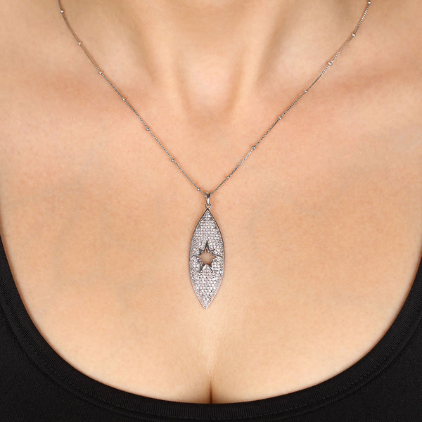 173570-Pingente Linha Eva Larue em Prata 925 com Zircônias