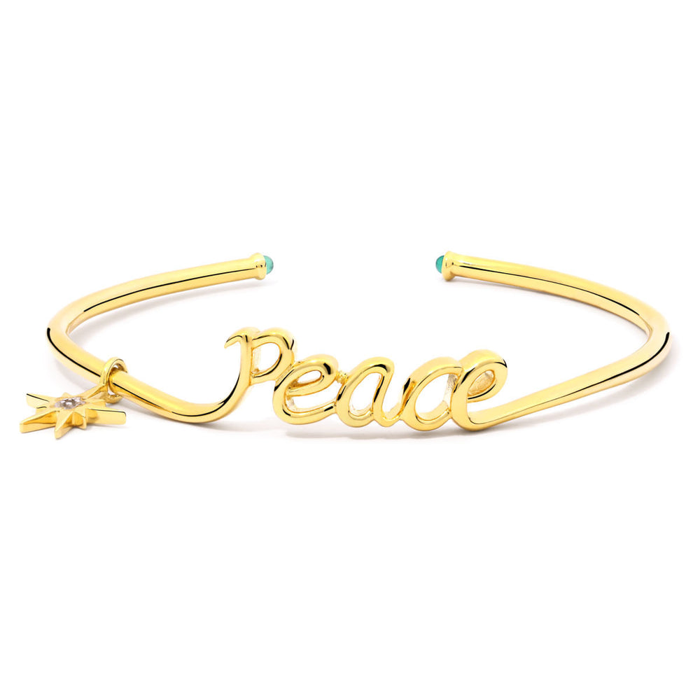 173590-Bracelete em Prata 925 Peace Eva LaRue com Calcedônia e Diamante