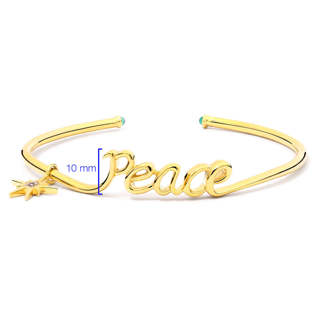 Bracelete em Prata 925 Peace Eva LaRue com Calcedônia e Diamante
