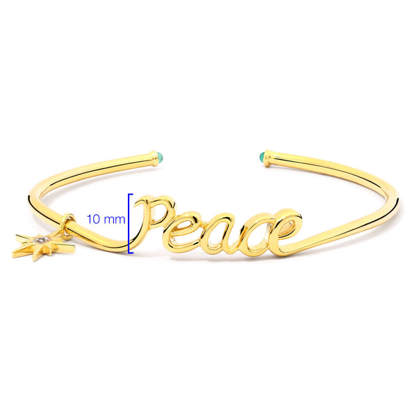 173590-Bracelete em Prata 925 Peace Eva LaRue com Calcedônia e Diamante