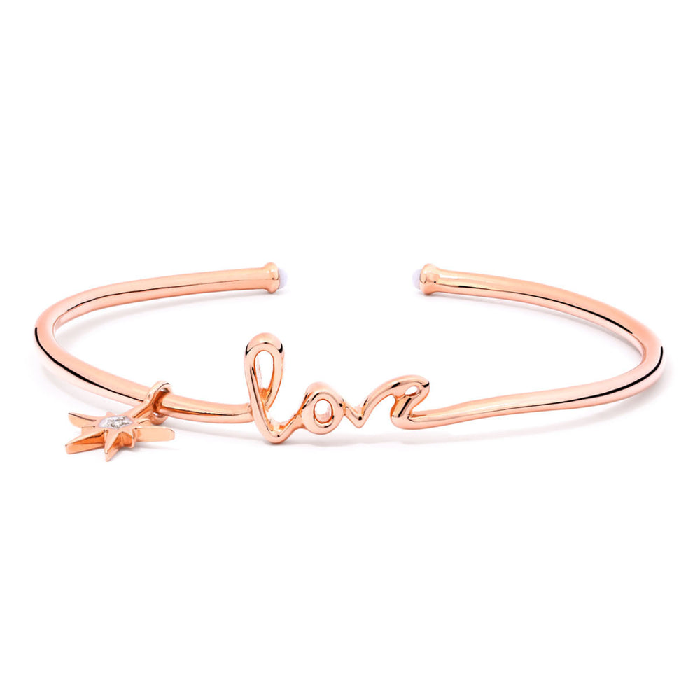 173595-Bracelete em Prata 925 Love Eva LaRue com Calcedônia e Diamante