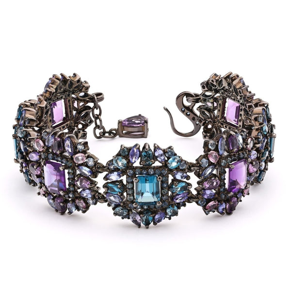 Pulseira Linha Premium em Prata 925 com Mix de Pedras
