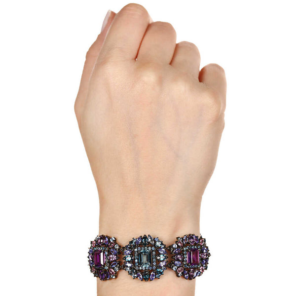 Pulseira Linha Premium em Prata 925 com Mix de Pedras